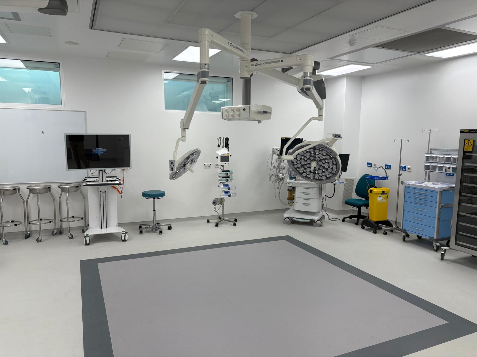 Completed operating theatre with specialist equipment and clinical services